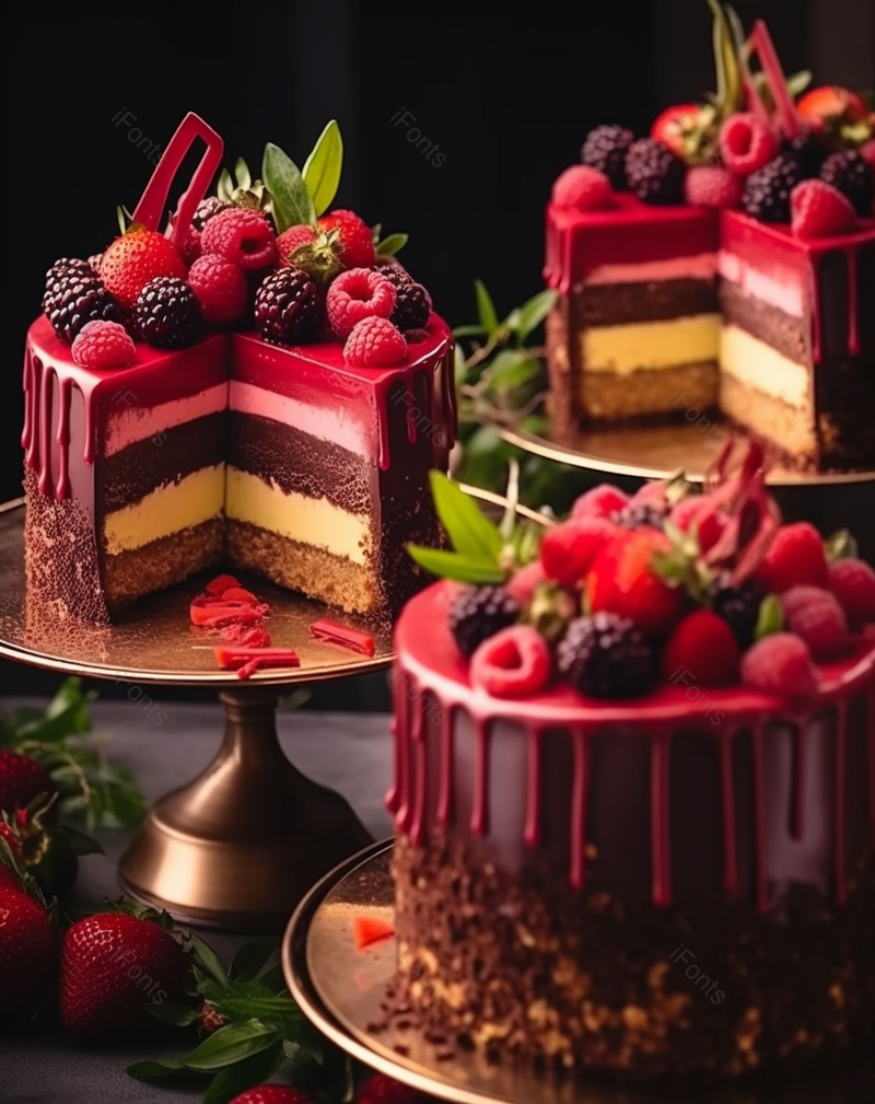 巧克力慕斯蛋糕的静物烘培糕点水果面包,高清,摄影图,摄影图片,图片大全,摄影图免费下载